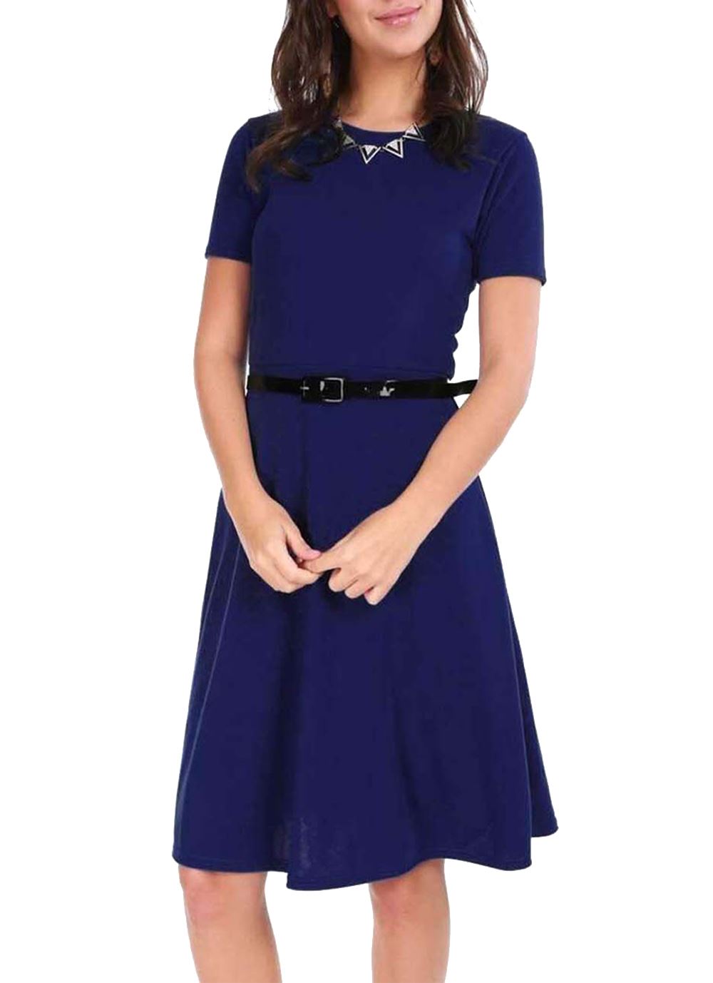 Plain Belted dress 
